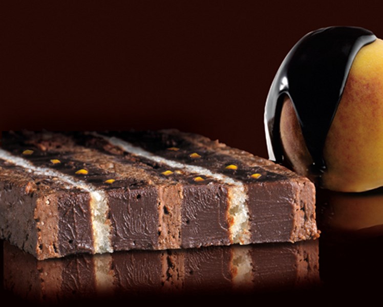 Turrn de melocotn con chocolate